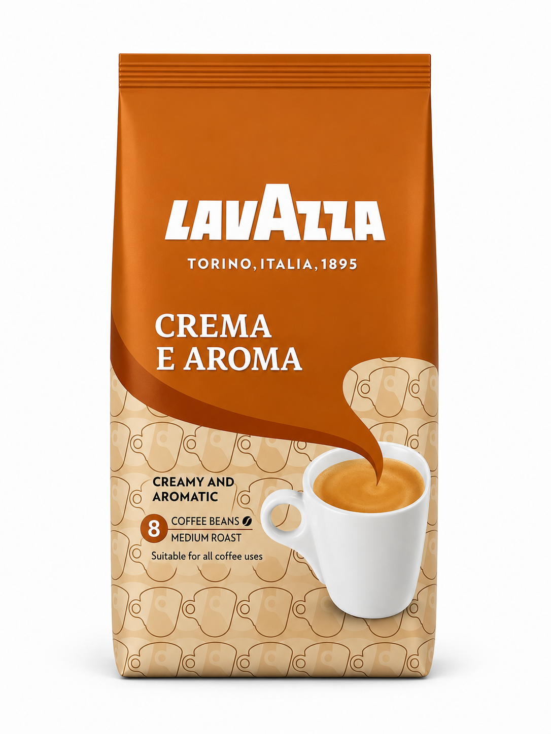 Lavazza Crema e Aroma – kawa ziarnista 1 kg, opakowanie