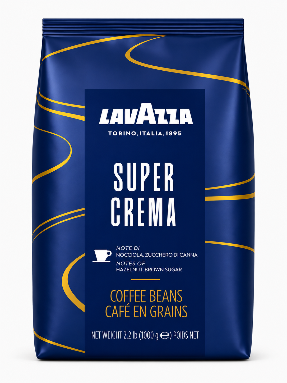 Lavazza Super Crema – kawa ziarnista 1 kg, opakowanie