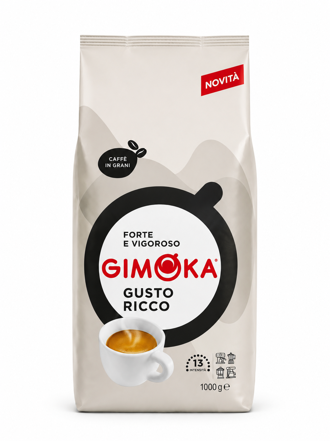 Gimoka Gusto Ricco – kawa ziarnista 1 kg, opakowanie